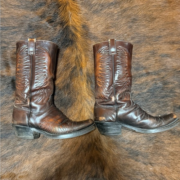 Wrangler Phoenix Dark Brown Leather Multi Color Stitching Boots main image 6